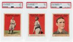 1915 CRACKER JACK AMERICAN LEAGUE WASHINGTON SENATORS LOT OF THREE PSA GRADED.