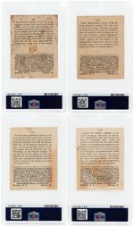 1915 CRACKER JACK AMERICAN LEAGUE ST. LOUIS BROWNS LOT OF FOUR PSA GRADED.