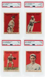 1915 CRACKER JACK AMERICAN LEAGUE NEW YORK YANKEES LOT OF FOUR PSA GRADED.