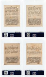 1915 CRACKER JACK AMERICAN LEAGUE CLEVELAND NAPS LOT OF FOUR PSA GRADED.