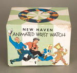 DICK TRACY ANIMATED WRIST WATCH WITH RARE NEW HAVEN BOX.