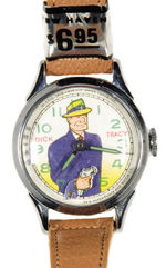 DICK TRACY ANIMATED WRIST WATCH WITH RARE NEW HAVEN BOX.