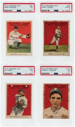 1915 CRACKER JACK NATIONAL LEAGUE CHICAGO CUBS LOT OF FOUR PSA GRADED.