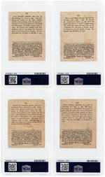 1915 CRACKER JACK NATIONAL LEAGUE BROOKLYN ROBINS LOT OF FOUR PSA GRADED.