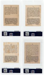 1915 CRACKER JACK NATIONAL LEAGUE ST. LOUIS CARDINALS LOT OF FOUR PSA GRADED.