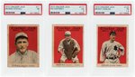 1915 CRACKER JACK FEDERAL LEAGUE BALTIMORE TERRAPINS & KANSAS CITY PACKERS LOT OF THREE PSA GRADED.