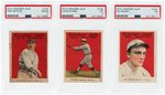 1915 CRACKER JACK FEDERAL LEAGUE BROOKLYN TIP-TOPS LOT OF THREE PSA GRADED.