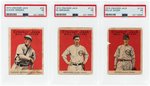 1915 CRACKER JACK FEDERAL LEAGUE CHICAGO CHI-FEDS LOT OF THREE PSA GRADED.