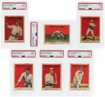 1915 CRACKER JACK FEDERAL LEAGUE PITTSBURGH REBELS LOT OF SIX PSA GRADED.