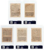 1915 CRACKER JACK FEDERAL LEAGUE ST. LOUIS TERRIERS & BUFFALO BUFFEDS LOT OF FIVE PSA GRADED.