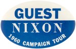 TRIO OF NIXON 1960 OVAL BUTTONS "STAFF," "VOLUNTEER" AND "GUEST."