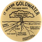 GOLDWATER "DEMOCRATIC LYNDON TREE" BUTTON HAKE #34.