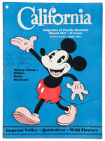 1937 “CALIFORNIA MAGAZINE OF PACIFIC BUSINESS” WITH MICKEY MOUSE COVER ARTICLE.