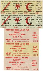 "WOODSTOCK" TICKET SET.