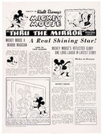 “MICKEY MOUSE IN THRU THE MIRROR” PUBLICITY FOLDER.