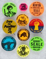 COLLECTION OF TEN BLACK PANTHER AND CIVIL RIGHTS BUTTONS.