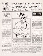 “MICKEY MOUSE IN MICKEY’S ELEPHANT” PUBLICITY FOLDER.