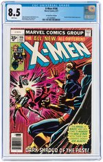 "X-MEN" #106 AUGUST 1977 CGC 8.5 VF+ (35¢ PRICE VARIANT).