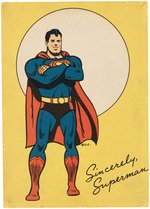 SUPERMAN MARCH OF DIMES - INFANTILE PARALYSIS CARD.