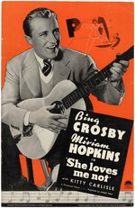 BING CROSBY "SHE LOVES ME NOT" PRESSBOOK.