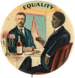 HISTORIC ROOSEVELT & BOOKER T. WASHINGTON "EQUALITY" BUTTON HAKE #3216.