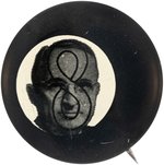 FABLED TRUMAN 8-BALL LITHO BUTTON HAKE #128.