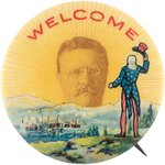 DELIGHTFUL ROOSEVELT "WELCOME" SUNRISE BUTTON HAKE #74.