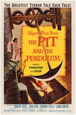 "THE PIT AND THE PENDULUM" ONE-SHEET MOVIE POSTER.
