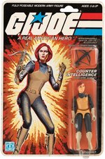 "G.I. JOE - A REAL AMERICAN HERO" SCARLETT SERIES 1/9 BACK FIGURE ON CARD.