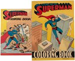 "SUPERMAN COLORING BOOK" 1940 SAALFIELD PAIR.