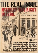 "McKINLEY WAS RIGHT" OUTSTANDING ANTI-BRYAN 1900 CAMPAIGN POSTER.