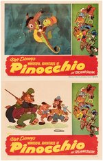 "PINOCCHIO" 1945 RE-RELEASE LOBBY CARD SET.