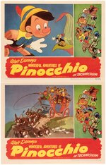 "PINOCCHIO" 1945 RE-RELEASE LOBBY CARD SET.