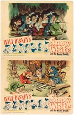 "SNOW WHITE AND THE SEVEN DWARFS" 1943 RE-RELEASE LOBBY CARD LOT.