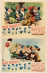 "SNOW WHITE AND THE SEVEN DWARFS" 1943 RE-RELEASE LOBBY CARD LOT.