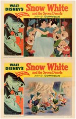 "SNOW WHITE AND THE SEVEN DWARFS" 1951 RE-RELEASE LOBBY CARD SET.