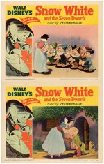 "SNOW WHITE AND THE SEVEN DWARFS" 1951 RE-RELEASE LOBBY CARD SET.