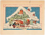 WALT DISNEY STUDIO 1935 CHRISTMAS CARD.