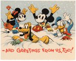 WALT DISNEY STUDIO 1937 CHRISTMAS CARD SET.