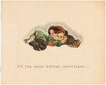 WALT DISNEY STUDIO CHRISTMAS 1938 CARD.