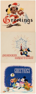 WALT DISNEY STUDIO 1940s CHRISTMAS CARD LOT.