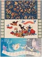 WALT DISNEY STUDIO 1940s CHRISTMAS CARD LOT.