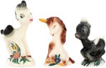 "FANTASIA" UNICORN & PEGASUS VERNON KILNS FIGURINE TRIO.