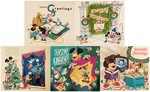 WALT DISNEY STUDIO 1950s CHRISTMAS CARD LOT.