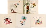 WALT DISNEY STUDIO 1950s CHRISTMAS CARD LOT.