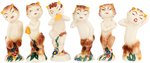 "FANTASIA" SATYRS VERNON KILNS FIGURINE SET.