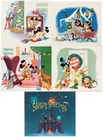 WALT DISNEY STUDIO 1950s CHRISTMAS CARD LOT.