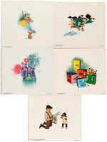 WALT DISNEY STUDIO 1950s CHRISTMAS CARD LOT.