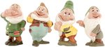 SNOW WHITE AND THE SEVEN DWARFS AMERICAN POTTERY FIGURINE SET.