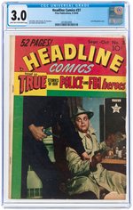 "HEADLINE COMICS" #37 SEPTEMBER-OCTOBER 1949 CGC 3.0 GOOD/VG (JACK KIRBY PHOTO COVER).